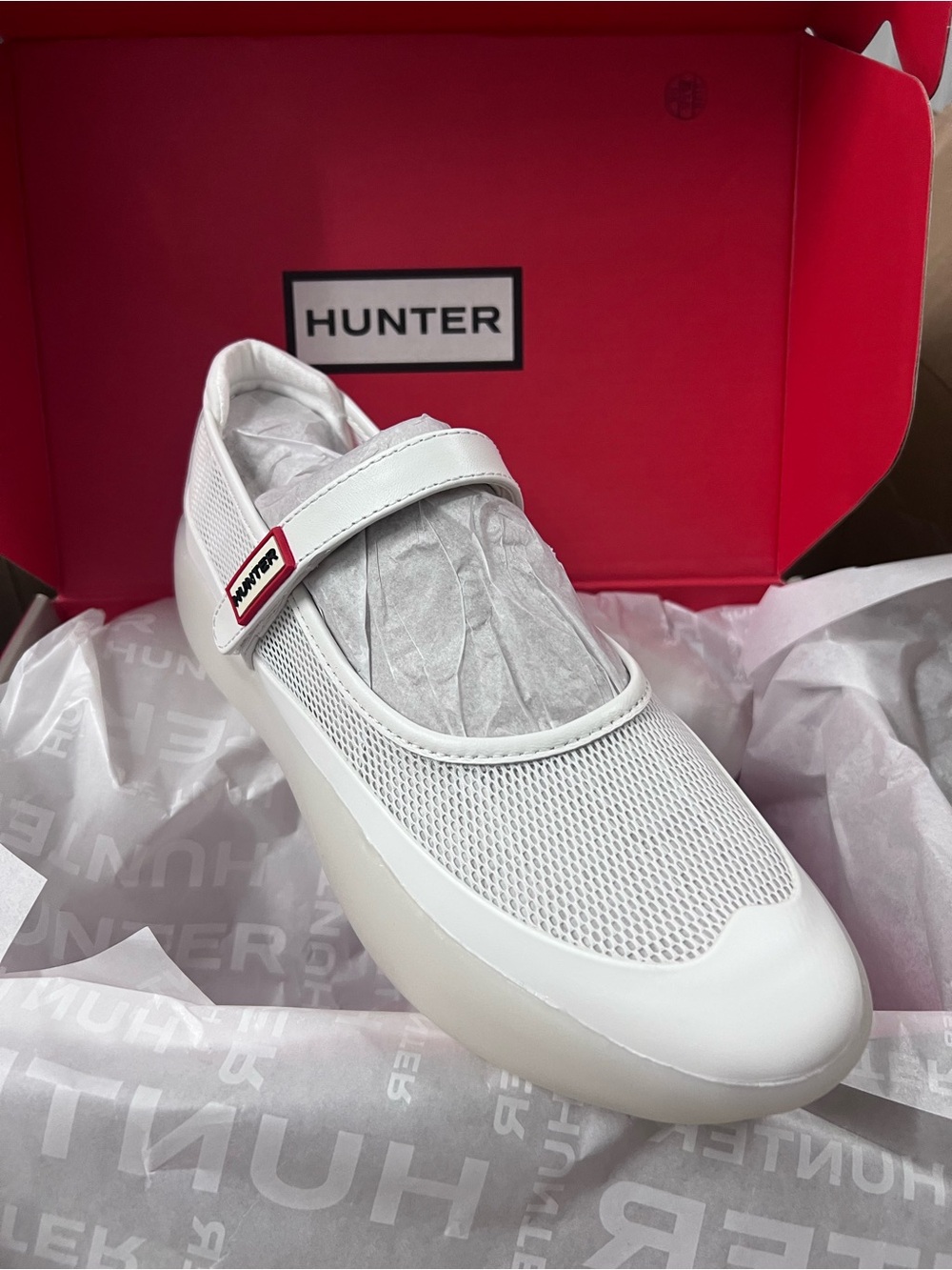 Hunter Boots Mire Mary Jane Sneaker Flats White Free People Size 6 7 8 9 10 11 - Picture 8 of 14